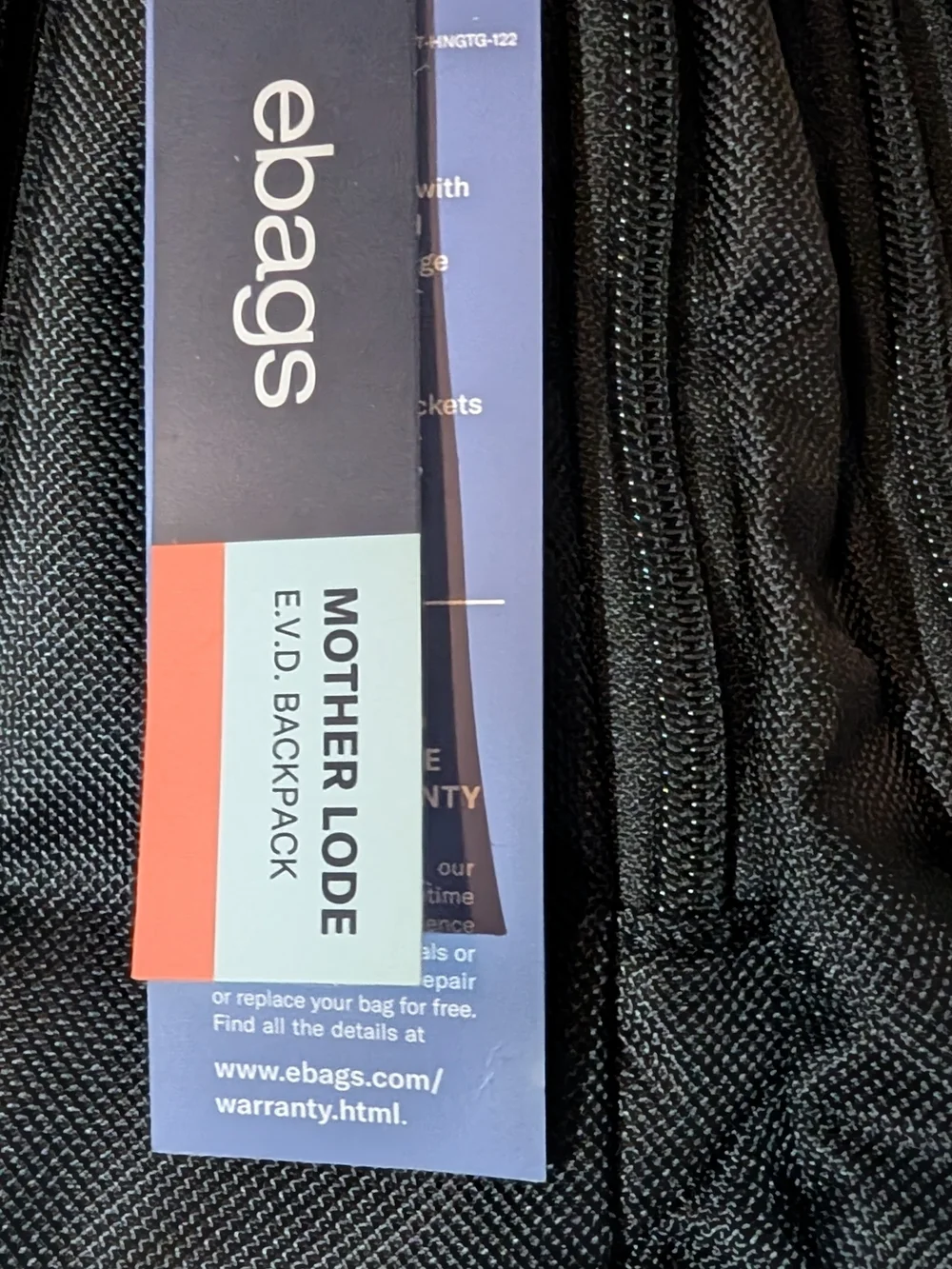 Ebags (Discontinued) Motherlode EVD Backpack New With Tags